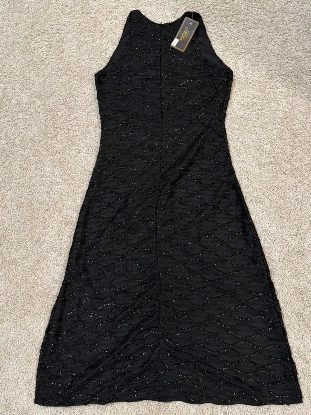Elegant Black Sleeveless Evening Dress